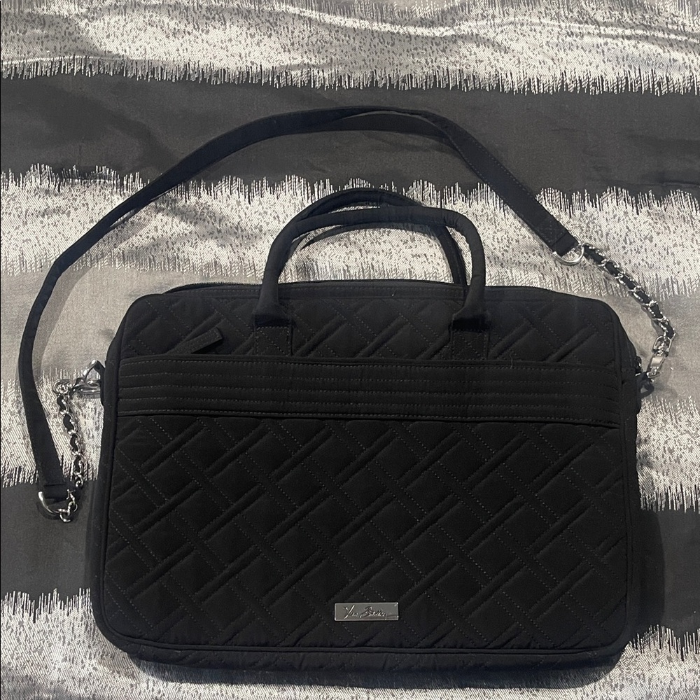 Vera Bradley Black Quilted Laptop Bag